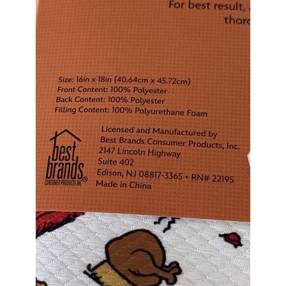 2 Pack Snoopy Peanuts Doghouse Turkey Fall Leaves Dish Drying Mats 16 X 18” NEW - Picture 10 of 14